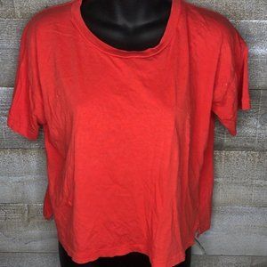 Madewell orange basic t shirt